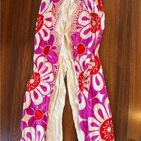 FARM Rio Pants - FARM Rio women’s jumpsuit red purple floral
